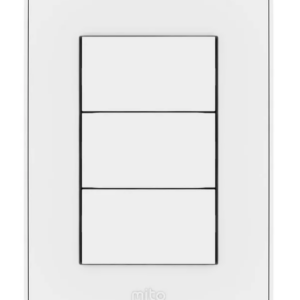 Bastidor Tapa Mito 5x10 cm 3 Módulos Blanco