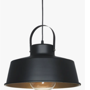 Lámpara Colgante Metal Vintage San Justo Ø33cm Techo Cocina Negro