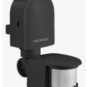 Sensor De Movimiento Pared 12mt 180° Macroled Ip44 Neg/blanc