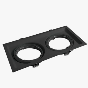 Spot Aplique Cardanico Doble Led Lampara Ar111 Embutir Negro